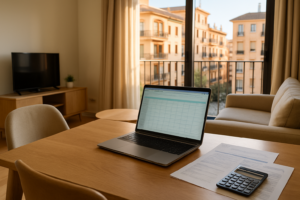 Calcul de la rentabilité nette d’une location saisonnière à Alicante sur un tableur