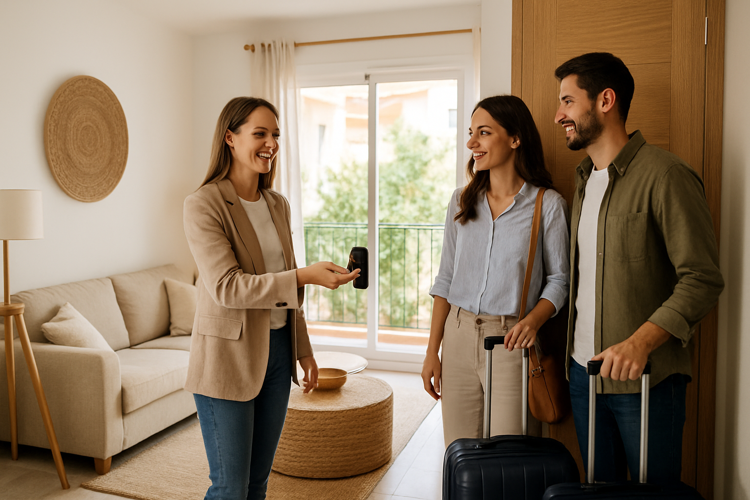 Accueil de voyageurs dans un Airbnb à Alicante pour un check-in organisé