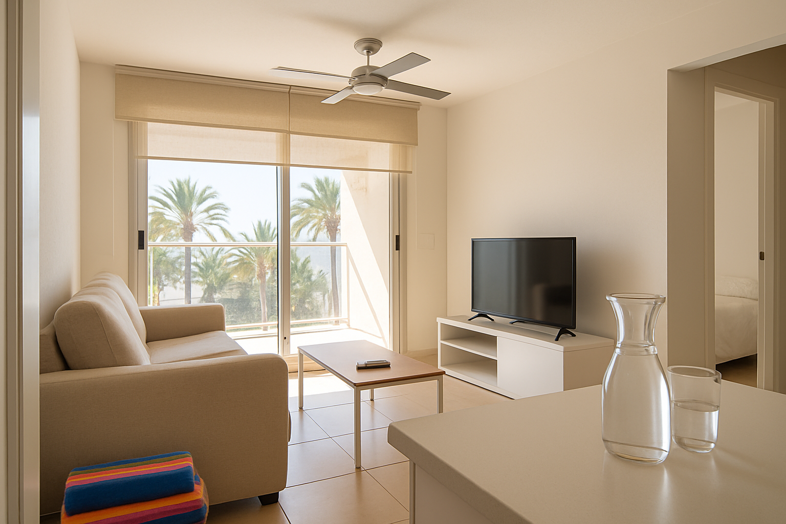 Airbnb à Alicante préparé pour l’été avec climatisation, stores et équipements confort